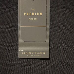 Denim & Flower Black Lightweight Crewneck Sweater